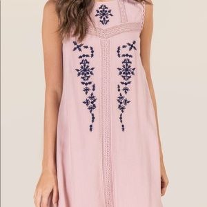 Brie embroidered shift dress